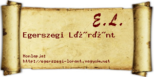 Egerszegi Lóránt névjegykártya