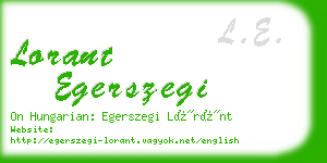 lorant egerszegi business card